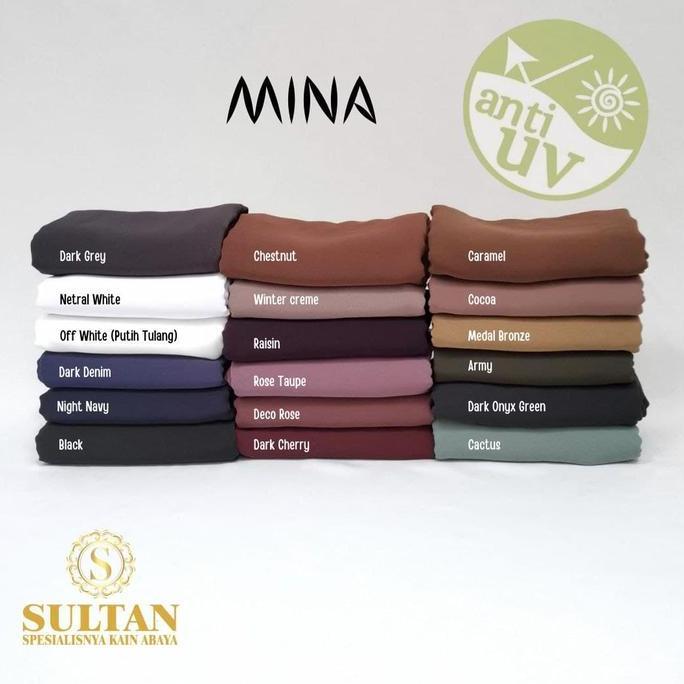 New- Kain Sultan Bahan Abaya Gamis Mina Anti UV