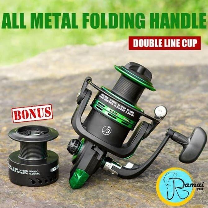 Reel Double Spool Metal Kagawa AOjiang Shark HK Series 1000 - 7000