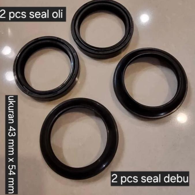 2 Seal Oli + 2 Seal Debu 43 Mm X 54 Mm X 11 Mm