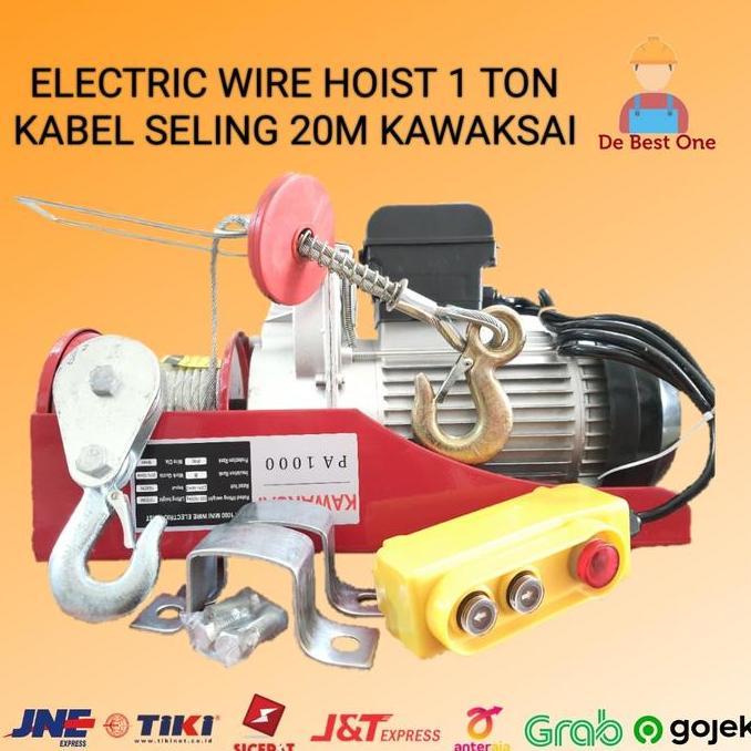 TERBARU Electric Wire Hoist / Elektrik Hoist Seling 1 Ton / 20m KAWAKSAI