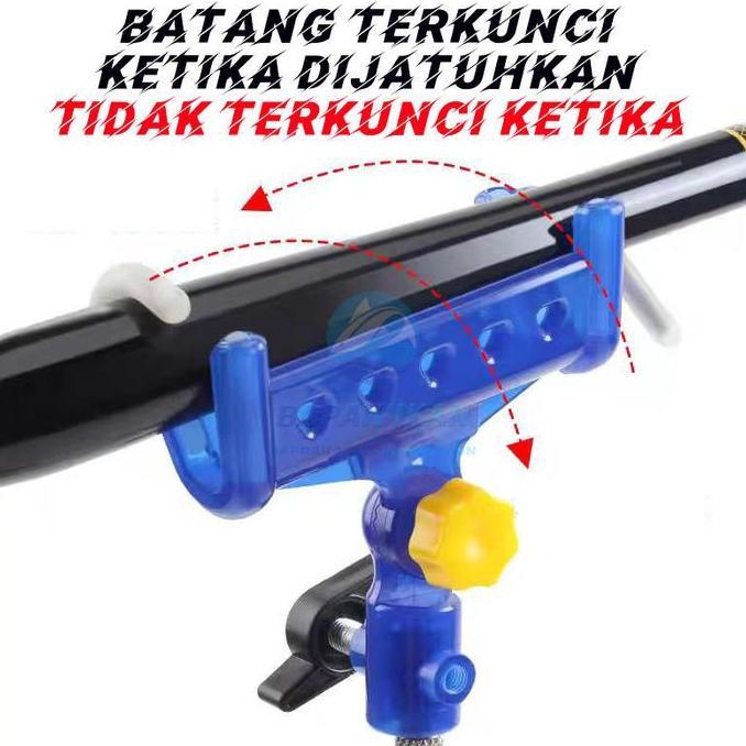 Dudukan Joran Pancing Otomatis Bracket Dudukan Joran  Penyangga Joran Pancing Adjustable 180 Derajat