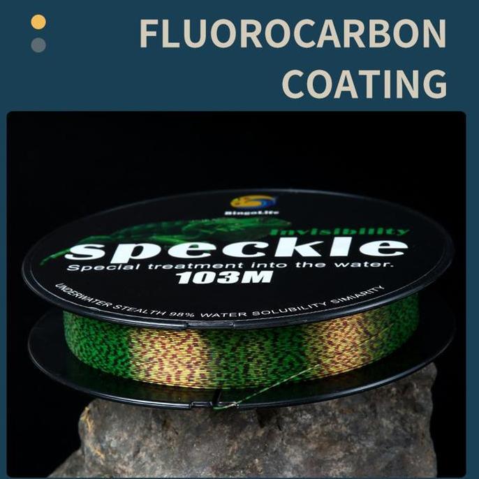Fishing Line Nilon 100m Invisible Alat Senar Pancing Anti Keriting Kuat Senar Speckle Original