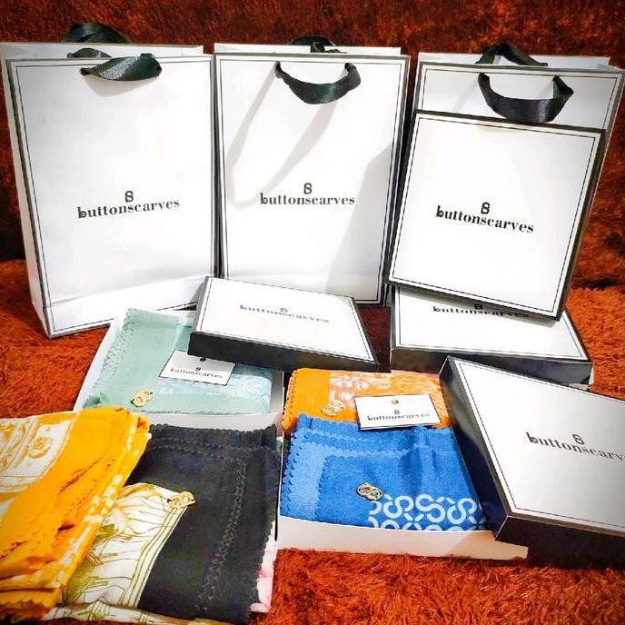 New- jilbab buttonscarves like ori free box dan paperbag