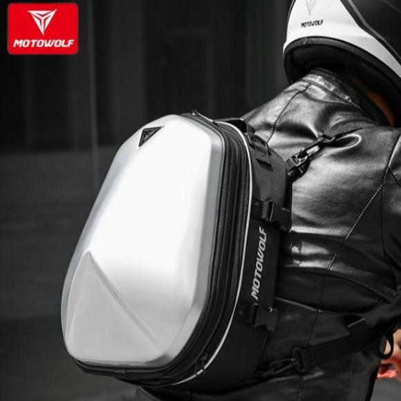 Tas Belakang Motor Motowolf Tail Bag Hard Shell Tas Helm Multi Fungsi Terlaris