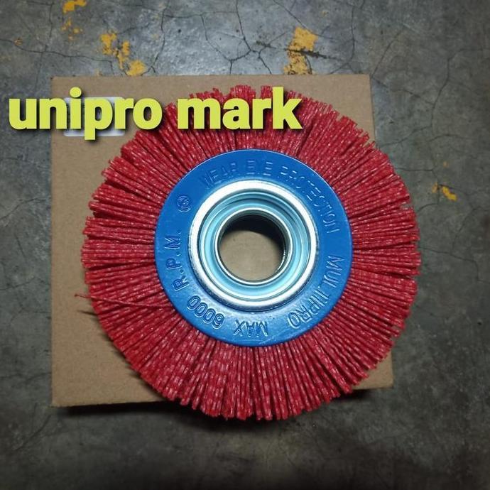 Promo Sikat Piring/Wheel Brush Abrasive Nylon 150 Mm-6 In # 80 Red Taiwan