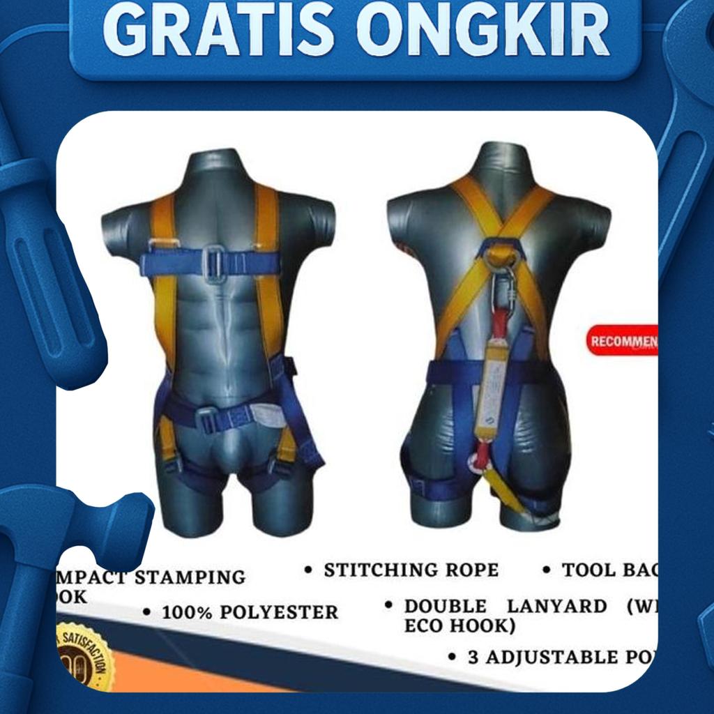 Safety Full Body Harness Double Big Hook Sabuk Pengaman / Body Harness Double Hook