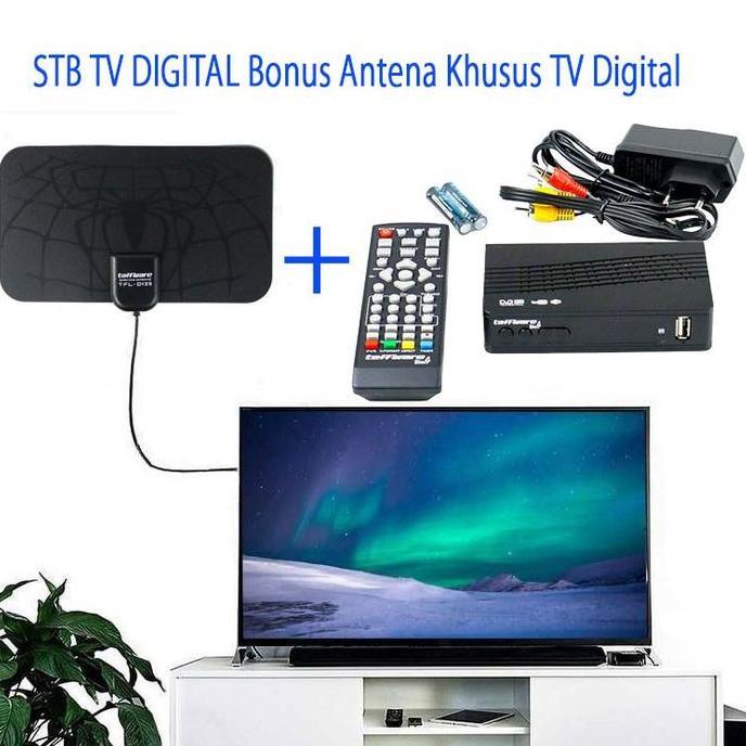 TAFFWARE BIEN PAKET STB TV DIGITAL ANTENA BISA YOUTUBE USB FLASHDISK ORIGINAL DAN TERPERCAYA