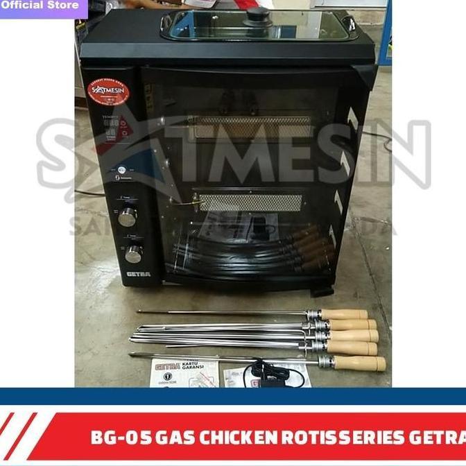 Terlaris Getra Bg-05 Mesin Panggang Ayam Sistem Putar Gas Rotisseries