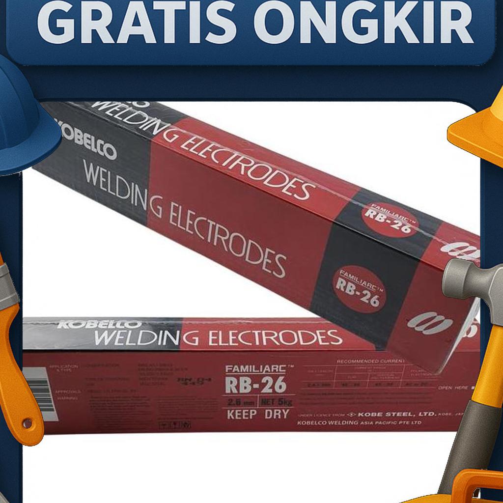 Kawat Las Kobelco Rb26 2.6Mm Rb 26 2,6Mm Kobe Steel Rb26, 5 Kg