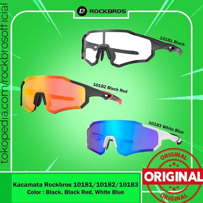 Kacamata Sepeda Gowes ROCKBROS 10181 Hitam Photocromic Full Frame
