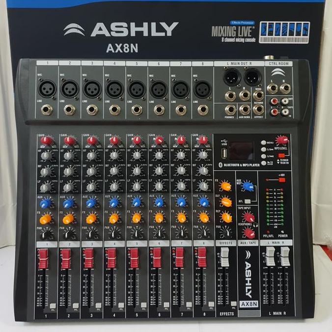 Hermansyah_toba - Ashley AX8N Audio Mixer 8 Channel USB MP3 Bluetooth Profesional