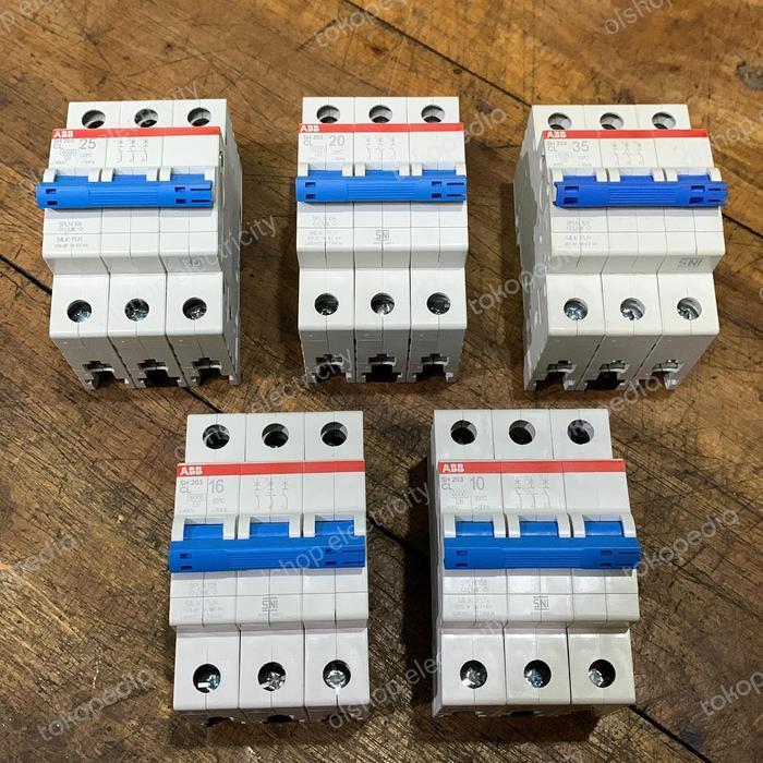 Mcb 3 Phase Abb Original Pln 10A 16A 20A 25A 35A Original Dan Terpercaya