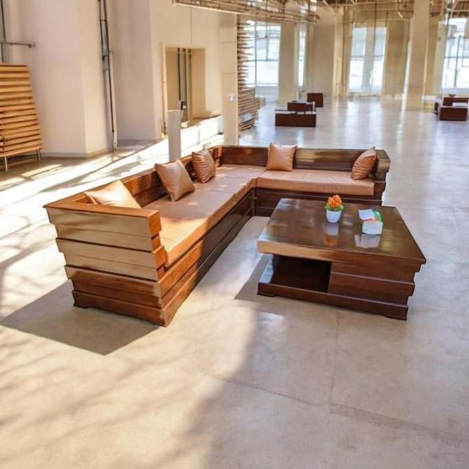 Terlaris Kursi Tamu Box / Kursi Sudut Box / Kursi L Jati / Kursi Sudut Box Jati Jepara Furniture Kay