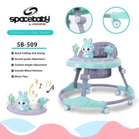 BEST SELLER BabyWalker SpaceBaby SB509 mainan dan musik TERBARU Bayi Roda