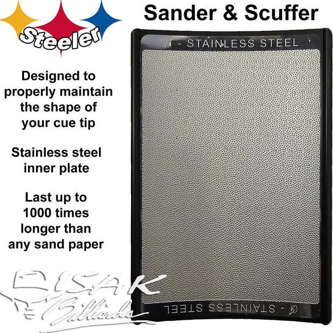Steeler Cue Tip Tool - Scuffer Sander Shaper Amplas Stick Billiard