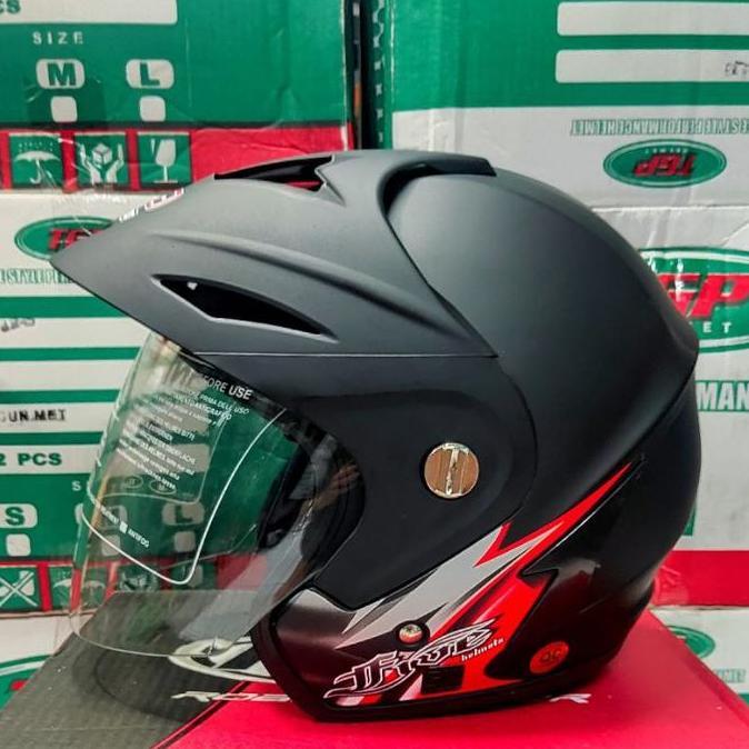New- Helm Tgp Jp5 Polos Helm Dewasa