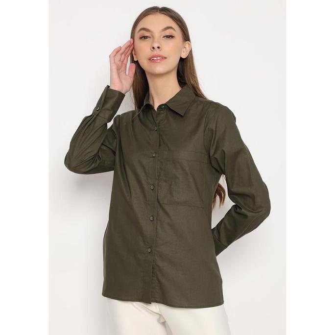Plain Shirt Army Green By Brilliant Girl
