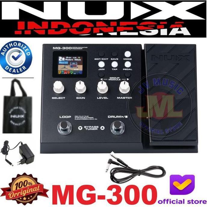 TERMURAH - Nux MG300 / MG300MK2 Amp Modeling dan Multi Efek Gitar Nux MG-300  / MG-300 MKII