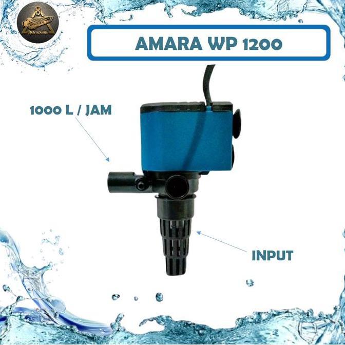 POMPA AIR AMARA WP1200 FILTER AQUARIUM POMPA KECIL AQUARIUM POMPA AIR HIDROPONIK POMPA AIR AQUARIUM