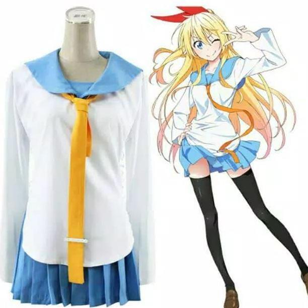 Costume Nisekoi Seifuku Onodera Haru Chitoge Kirisaki Cosplay