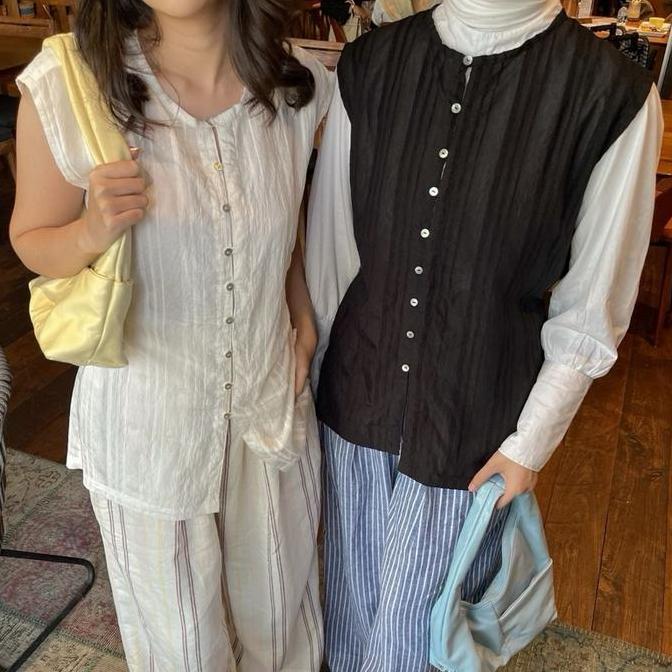 ByNeeth Sore Sleeveless Top (Sheer) - Atasan Transparan - Vest Outer