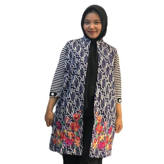 Outher Batik Tanpa Lengan Atasan Wanita Baju Iner Panjang Rompi Batik Exclusive Baju Kekinian Motif 