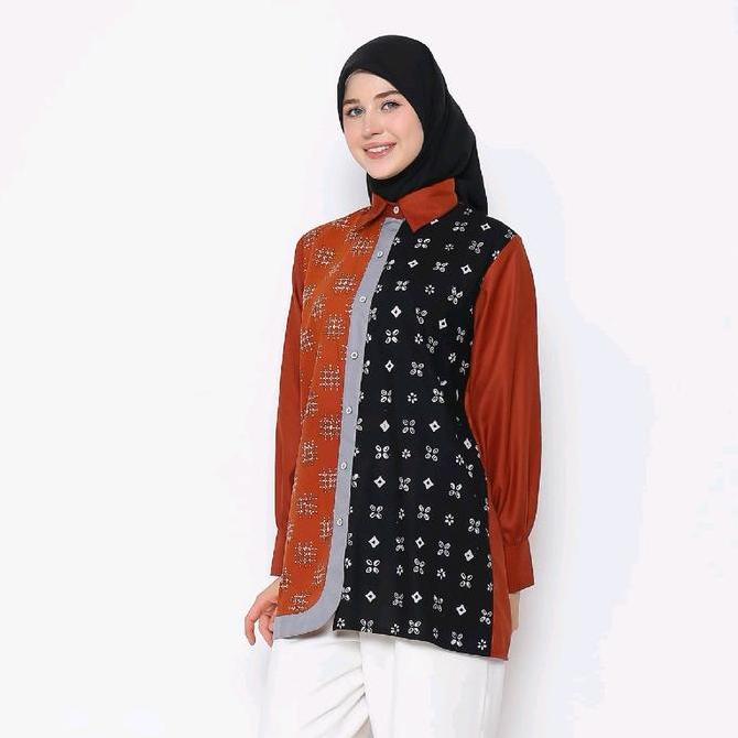 SAIARA KEMEJA BATIK SASKIA TERACOTTA