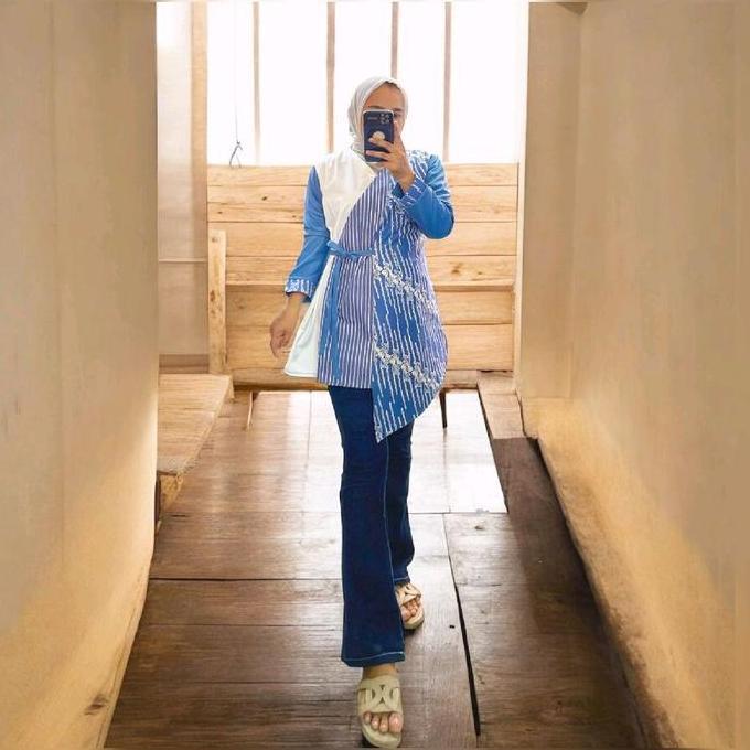 blus couple Rihana (B33) kombinasi batik cap