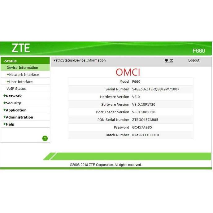 ONT ZTE F660 v8 Gpon ONT WiFi | GPON ONU ZTE F660 V8.0 FTTH Terlaris
