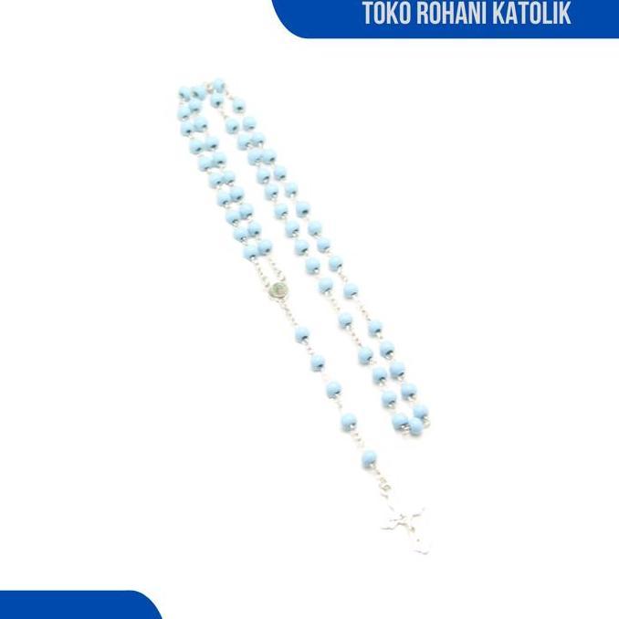 KALUNG ROSARIO KATOLIK 5 MM + BOTOL / ROSARIO KAYU WANGI / ROSARIO ITALY / ROSARIO SWAROVKI / ROSARI