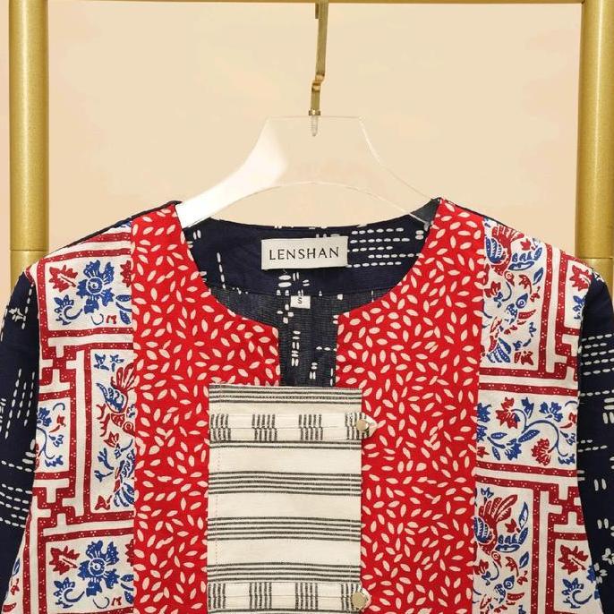 Atasan Batik Wanita MASAYU Navy