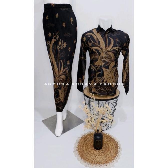 Kemeja Batik Lengan Panjang Kemeja Batik Couple Pasangan Kemeja Batik Couple Rok Batik Wanita Kemeja