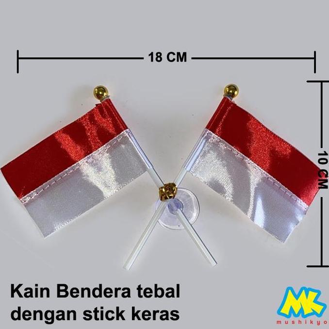 Bendera Indonesia tempel di Kaca Mobil