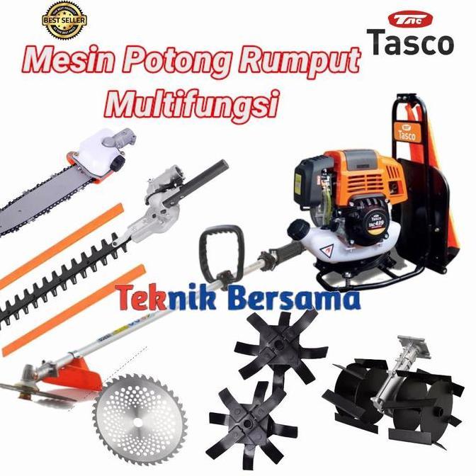 Mesin potong rumput Tasco 4 tak multifungsi