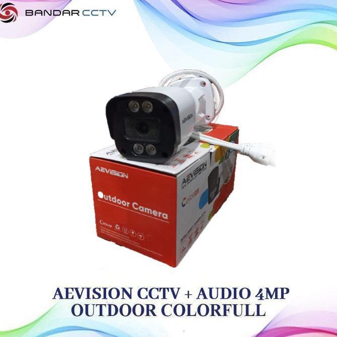 Aevision IP Camera Outdoor CCTV Colorfull + Audio 4MP