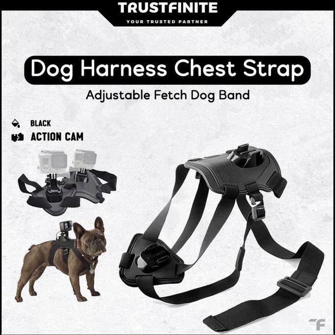 Adjustable Fetch Dog Band / Dog Harness Chest Strap Mount Action Cam GoPro DJI Insta360 Yi Akaso
