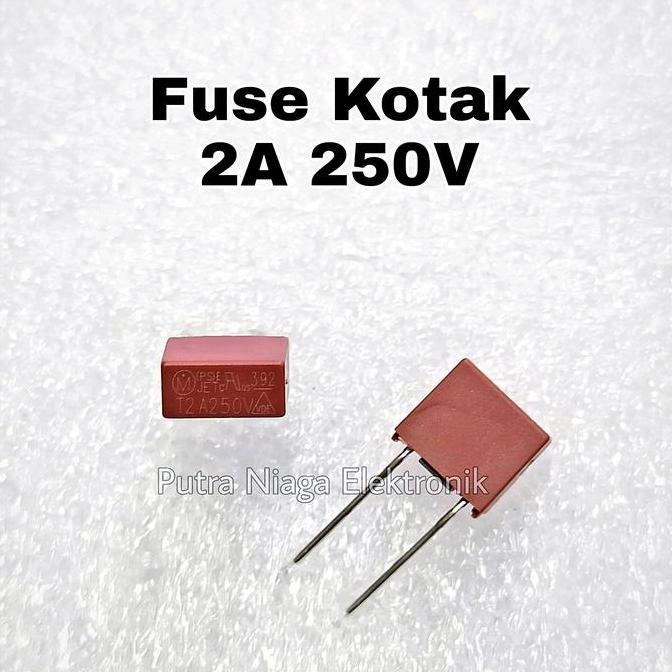 Update (1) Fuse Kotak 2A 250V Sikring Square PCB Board / T2A250V 2Amp 2000mA putran1a
