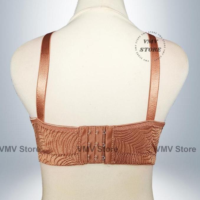 Murah Bh Jumbo Tanpa Kawat Busa Tipis Misslily 3631 Cup C Bh Wanita Kait 3 Embossed Cantik Non COD