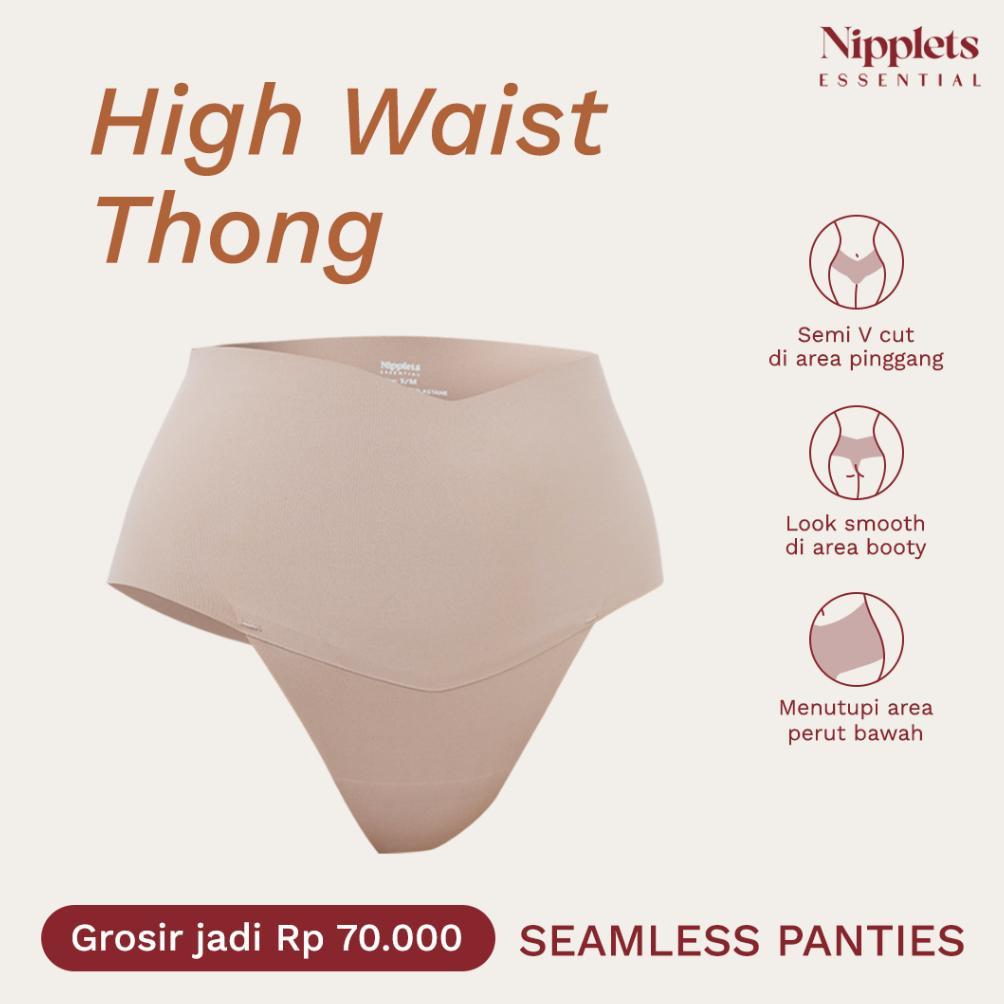 High Waist Thong Katun Lembut S-XXL
