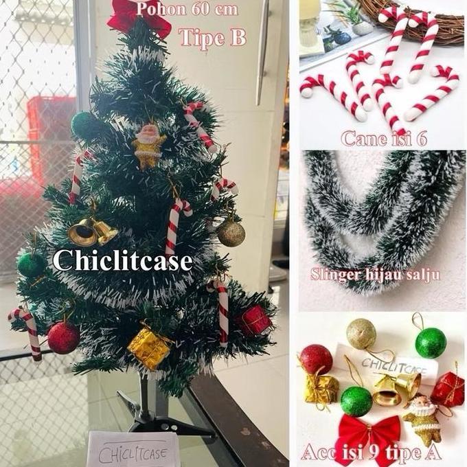 Pohon natal 60 cm 90 cm/paket pohon natal 60 cm/dekorasi pohon natal meja/dekorasi natal
