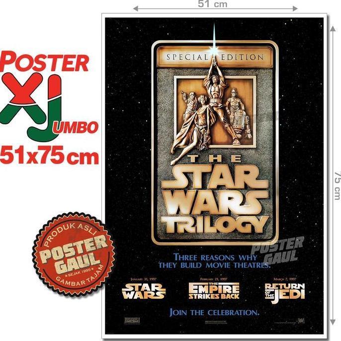 Poster XJumbo REPRODUKSI POSTER FILM : STAR WARS TRILOGY SPECIAL EDITION (1997) #XJFJP564 - 51x75 cm