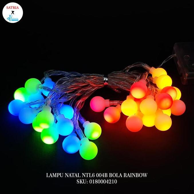 LAMPU LED RAINBOW KELAP KELIP LAMPU NATAL NTL6 004B BOLA RAINBOW
