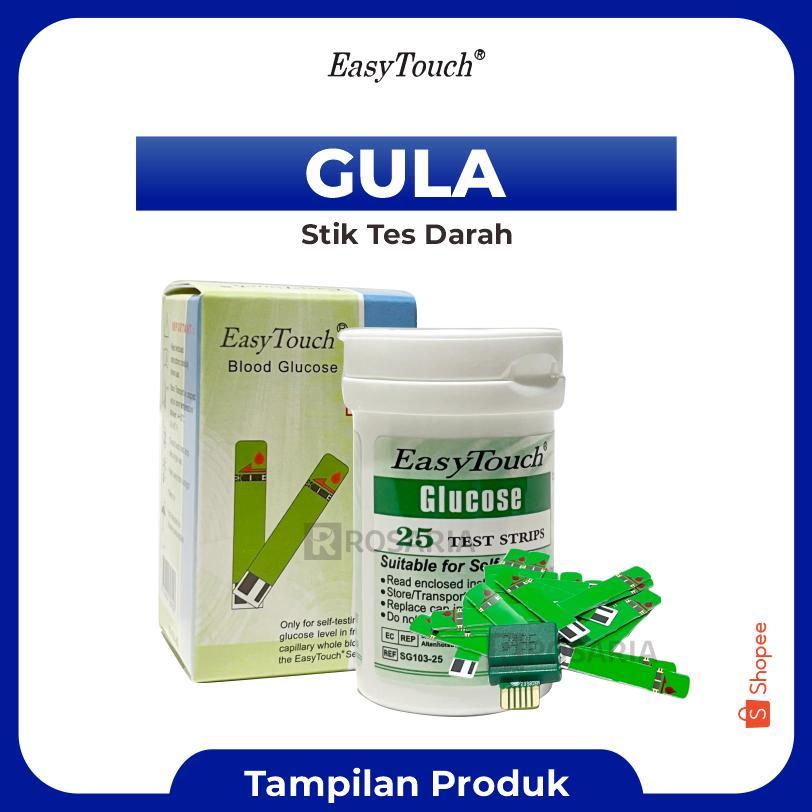 Strip Gula Darah Easy Touch Stik Gcu Glucose Tes Gula Darah Stock