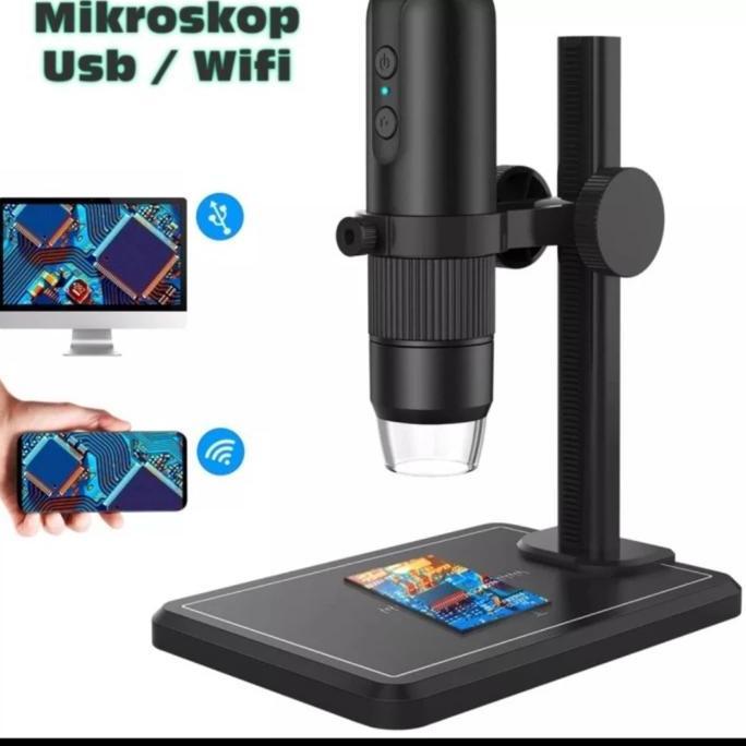 HARGA DISC - Microscope Digital 1600x 8 Led Zoom Endoscope Microskop Usb Endoskop