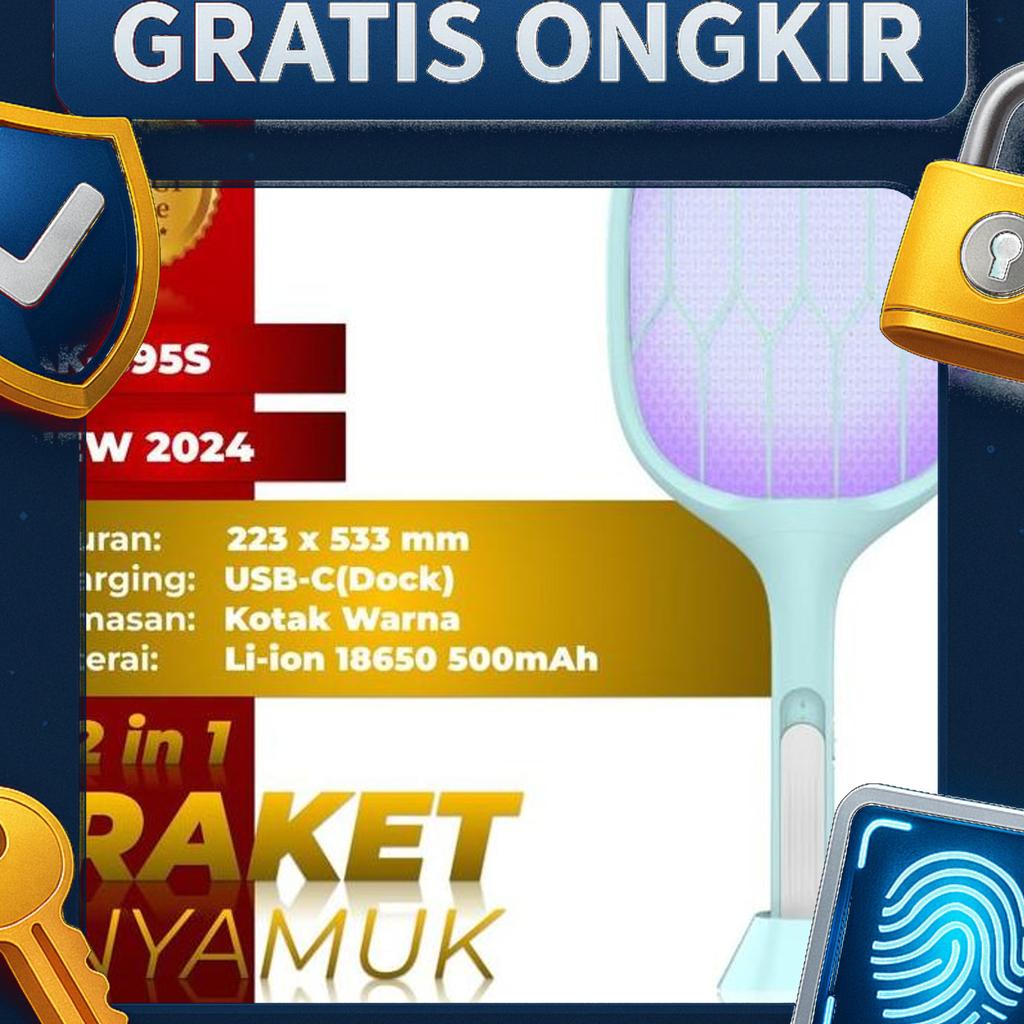 Aoki Raket Nyamuk + Insect Killer 2In1 Ak-890S