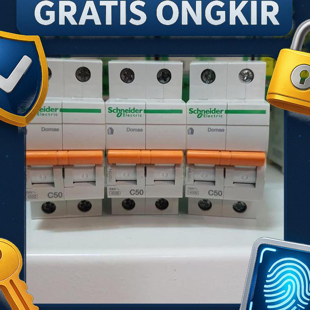 Mcb Schneider Domae 2P C50 50A Original