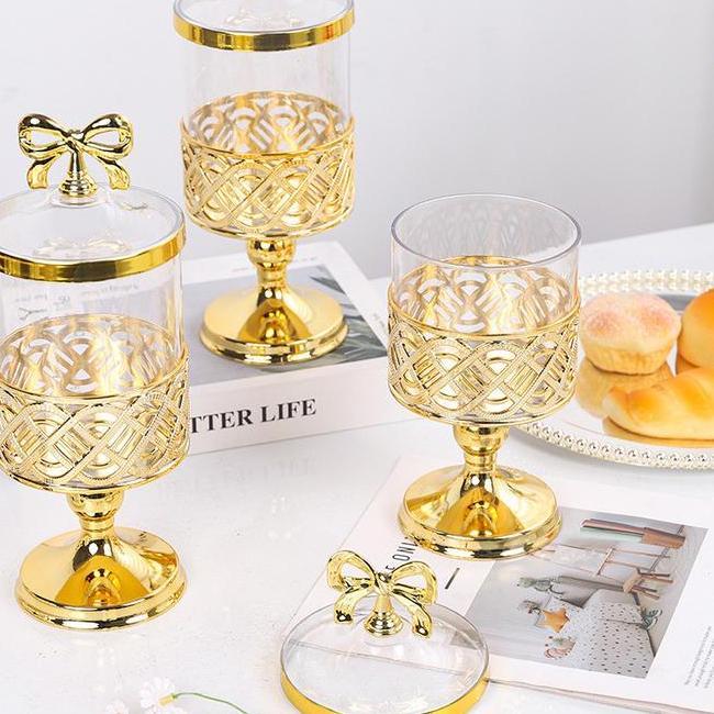 3Pcs Toples Set Toples Jumbo Toples Kedap Udara Toples Lebaran Aesthetic Set Mewah Toples Kue Kering