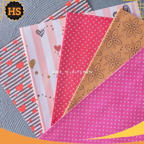 Original Tambahan Packing Kertas Kado Polkadot/Love/Batik + Bubble Wrap + Fragile