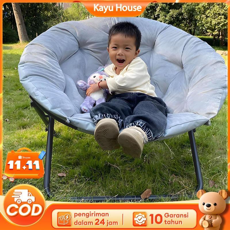 Kursi Lipat Bulat Kursi Malas Kursi Santai Moon Chair Kursi Bean Bag Kursi Tamu Kursi Teras