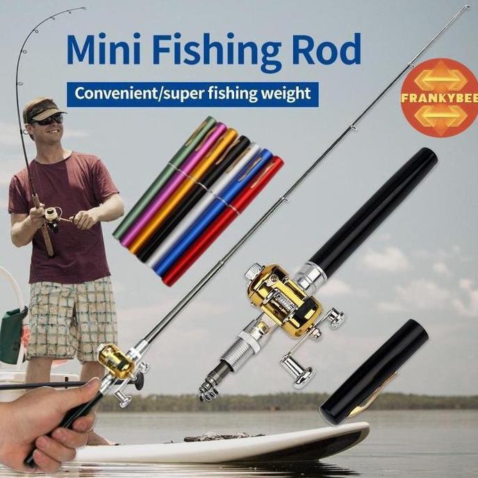 Joran Kail Alat Pancing Pulpen Mini 100CM Portable & Ringan Cocok untuk Saku dan Tas Ideal untuk Mem